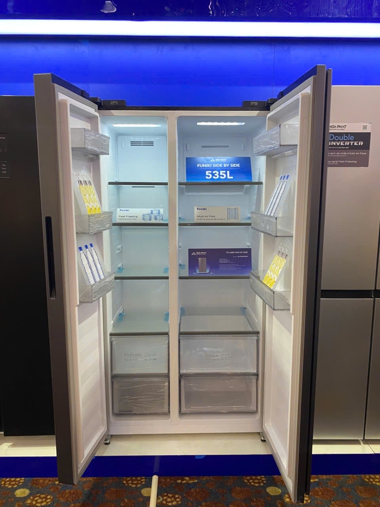 Tủ lạnh Funiki Side by Side 535 lít HR SS8535TDG - Có Vòi lấy nước ngoài