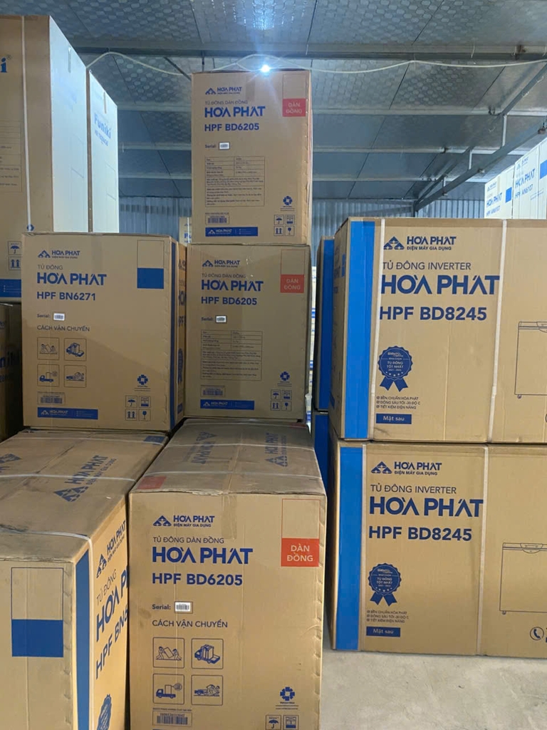 Tủ Đông Mát 205L Hòa Phát HPF-BD6205 dàn đồng 2 ngăn 2 cửa mở