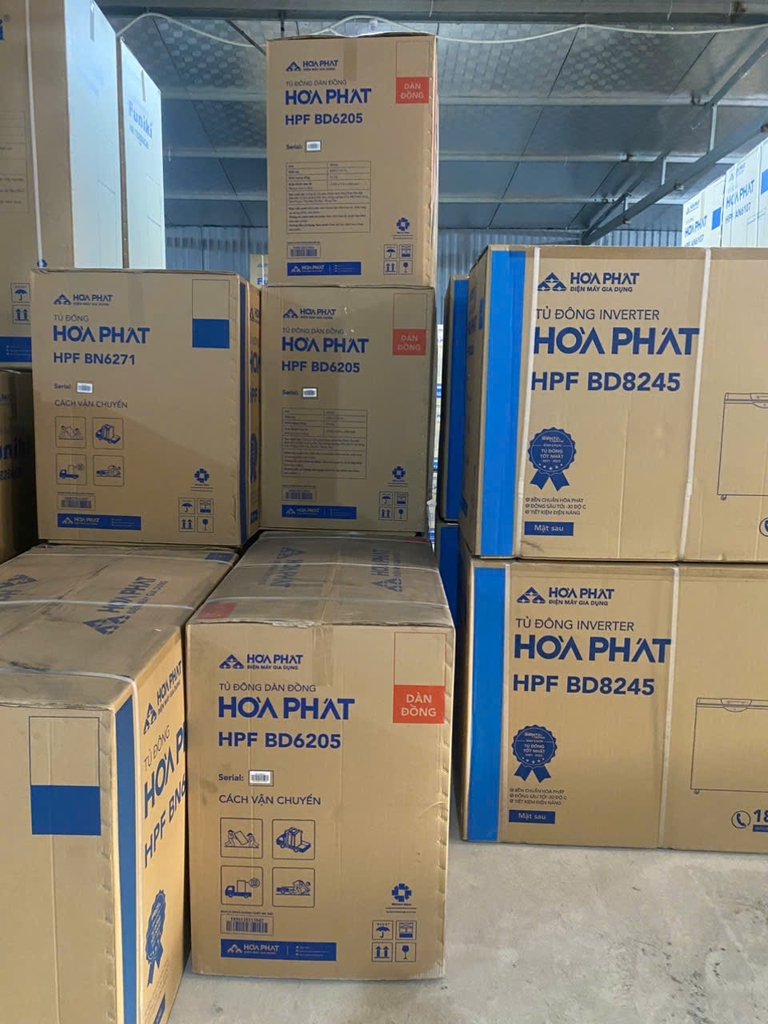 Tủ Đông Mát 205L Hòa Phát HPF-BD6205 dàn đồng 2 ngăn 2 cửa mở