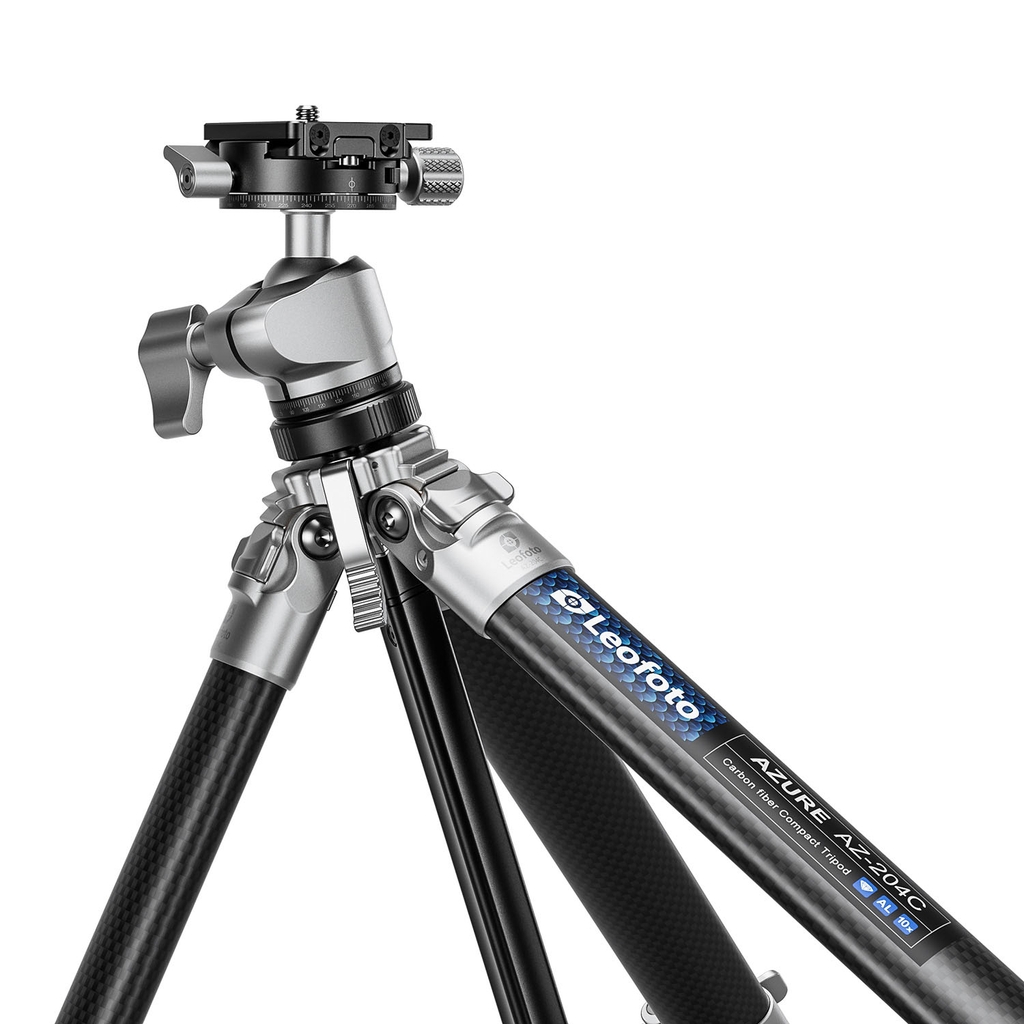 Chân máy ảnh carbon Tripod Leofoto AZURE - AZ-204C+LH-25R (half-silver)