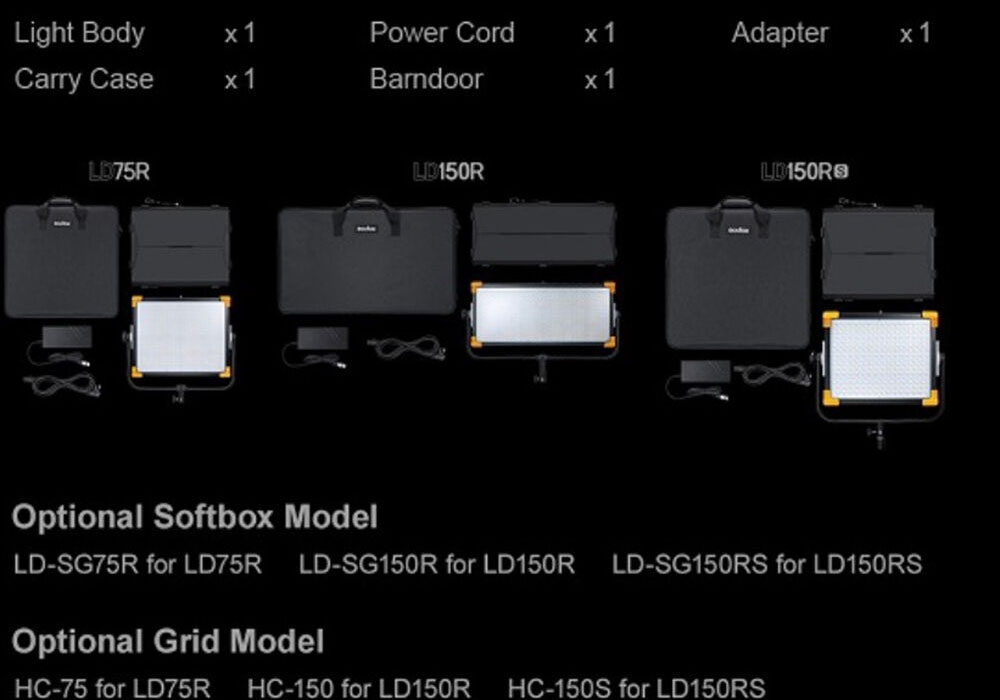 Đèn LED Panel quay phim 440x410 75W Full RGB Godox - LD75R