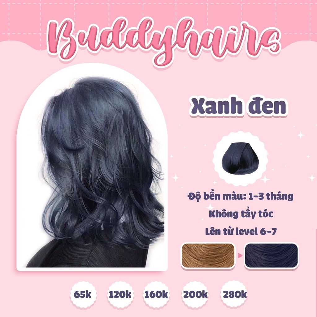 Với thuốc nhuộm tóc xanh đen, bạn sẽ sở hữu một mái tóc bóng mượt và phong cách đầy bản sắc. Hãy xem hình ảnh liên quan để cảm nhận được sự độc đáo của màu xanh đen trên tóc.