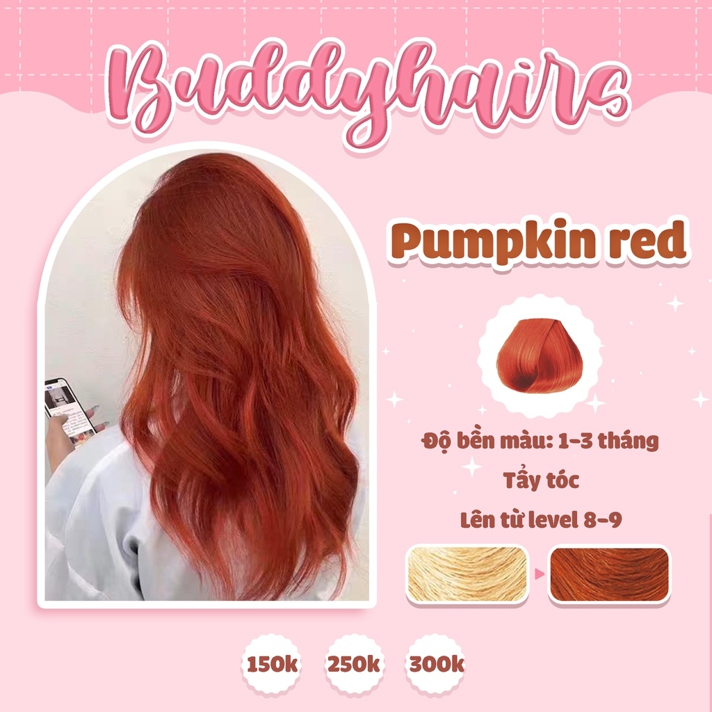 PUMPKIN RED: Với gam màu đỏ của quả bí ngô, Pumpkin Red sẽ đem đến vẻ đẹp lạ mắt và phong cách mới mẻ cho mái tóc của bạn. Với chất lượng cao và thành phần từ thiên nhiên, Pumpkin Red sẽ là sự lựa chọn hoàn hảo để bạn ấn tượng mọi người với mái tóc cá tính của riêng mình. Hãy khám phá gam màu Pumpkin Red và khởi đầu cho một kiểu tóc mới đầy năng lượng.