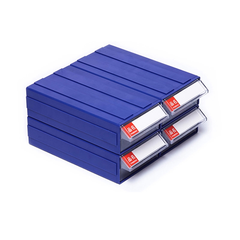 Hộp đựng linh kiện màu xanh có ngăn kéo, có thể ráp lại thành khối