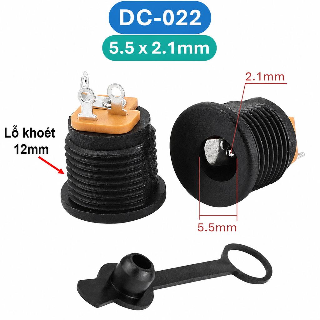 Đầu cái cắm nguồn, jack cái cắm nguồn DC