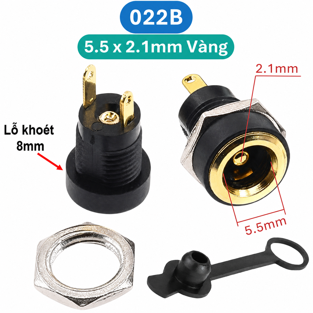 Đầu cái cắm nguồn, jack cái cắm nguồn DC