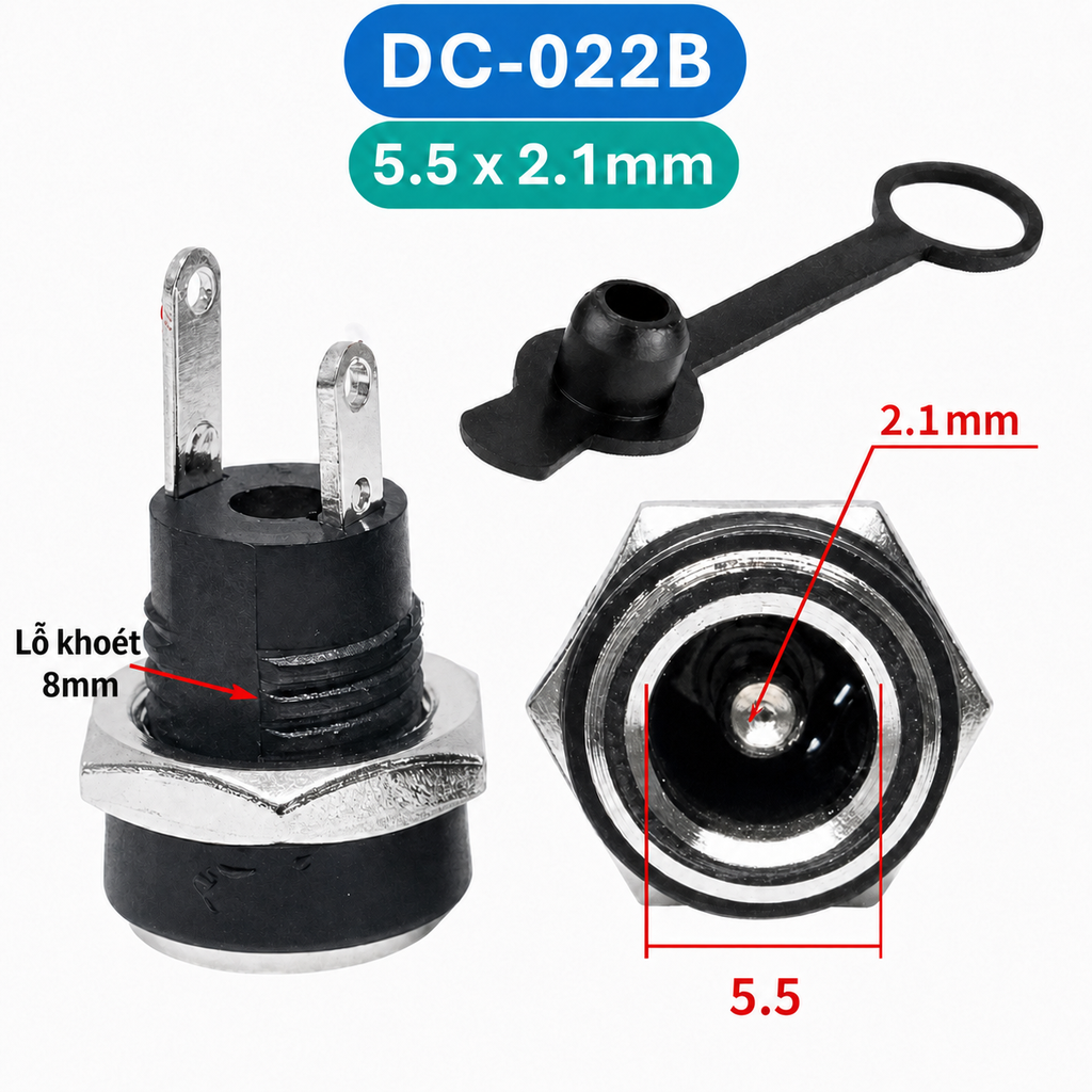 Đầu cái cắm nguồn, jack cái cắm nguồn DC