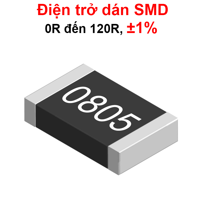 (500 Con) điện trở dán 0805 - giá trị 0R đến 120R, ±1%
