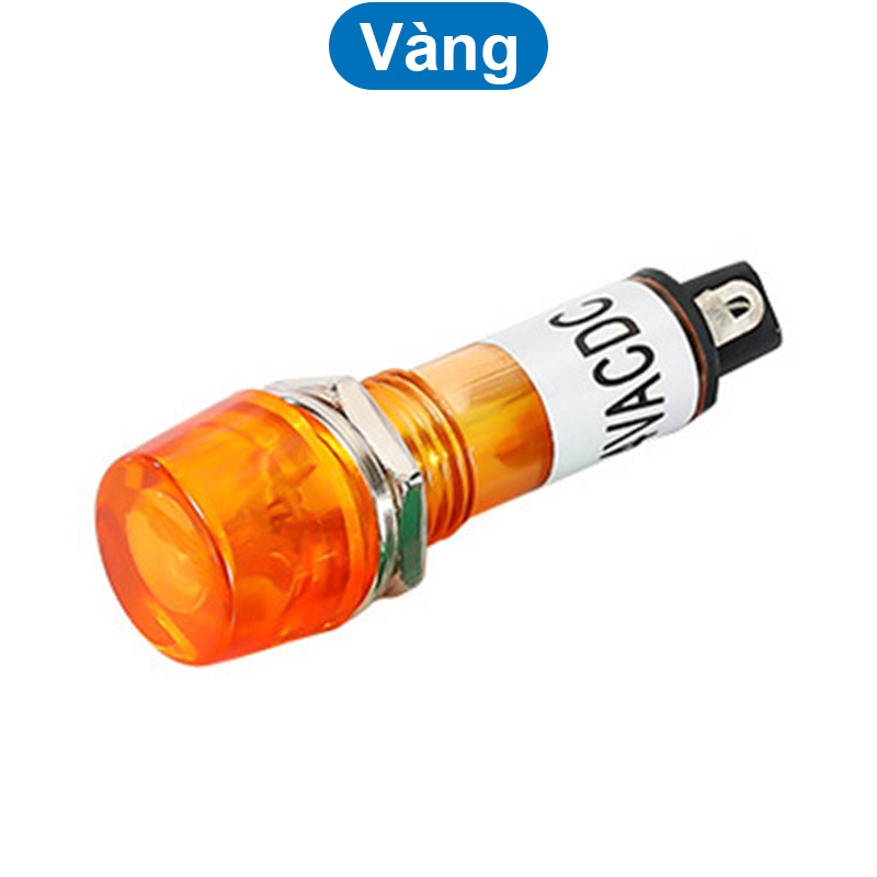 (2 cái) Đèn báo XD10 - 3 lỗ khoét 10mm điện áp 12V, 24V, 220VAC, 380VAC