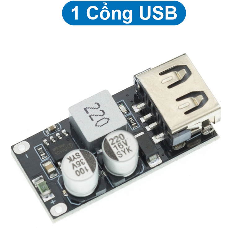 Mạch hạ áp 10-32V xuống 5V tối đa 24W chế sạc điện thoại, hỗ trợ sạc nhanh 1 - 4 cổng