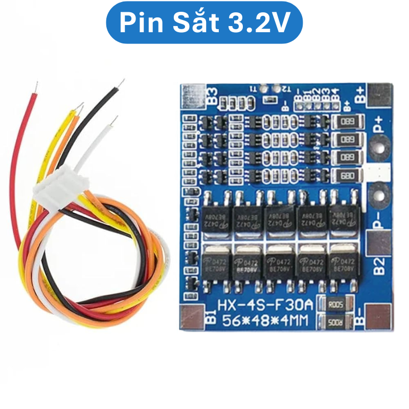Mạch BMS 4S bảo vệ pin lithium, pin sắt chân hàn 30A