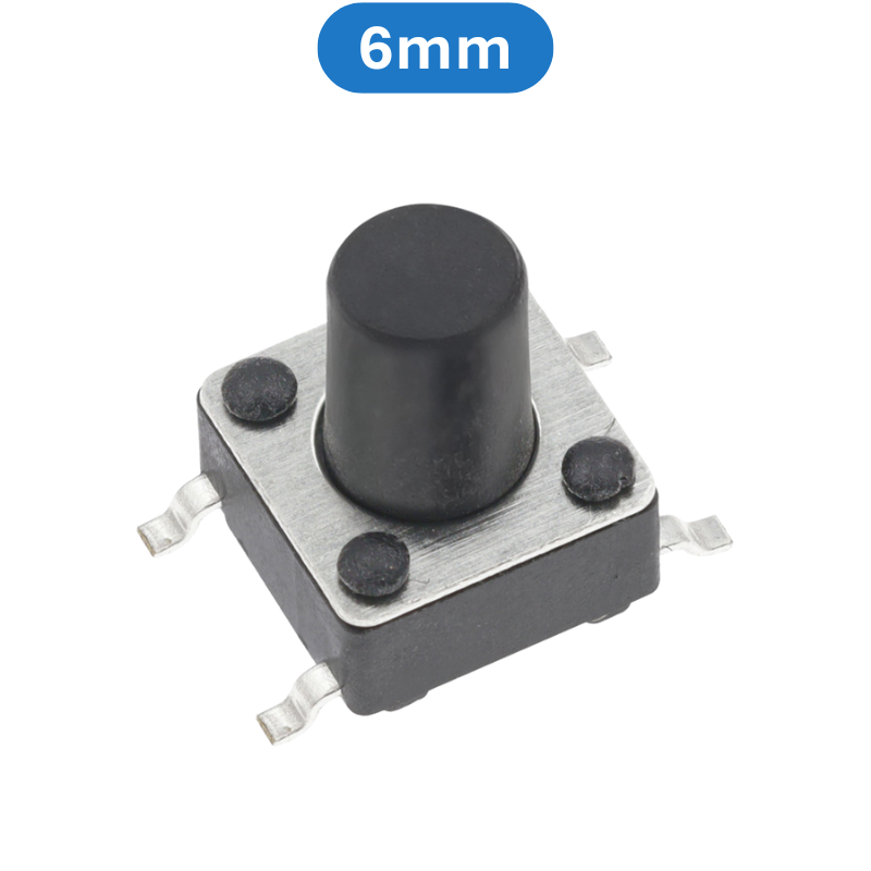 (20 Cái) Nút nhấn 6x6mm 4 chân dán SMD cao 4.3 - 15mm
