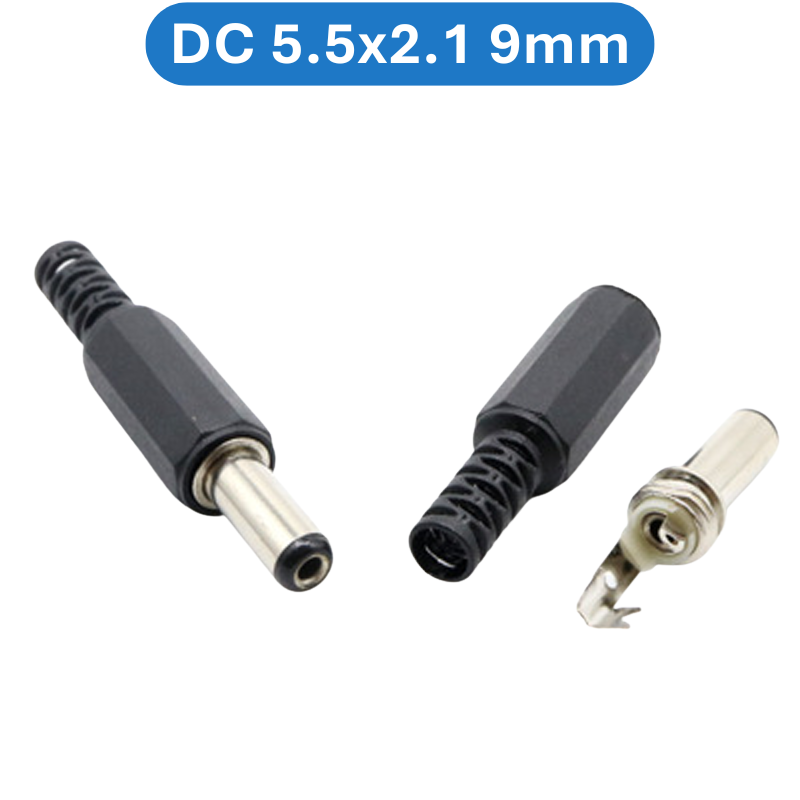 (5  Cái) Đầu nối nguồn, jack cắm đực nguồn DC