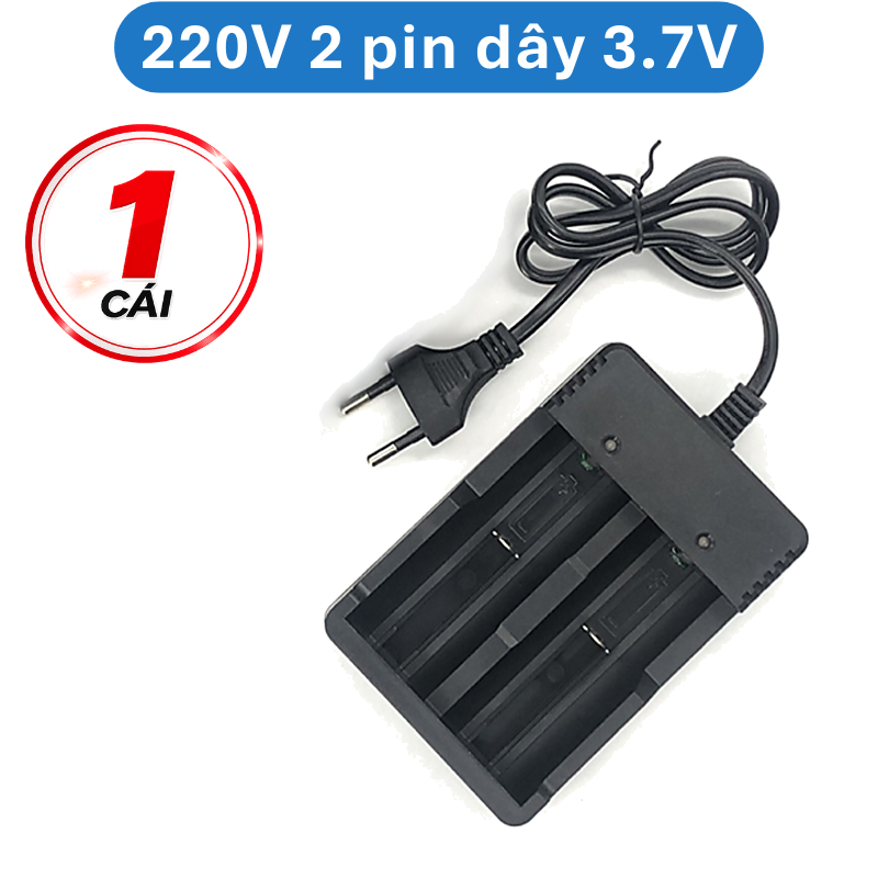 Dock sạc, bộ sạc pin 3.7V 18650, 14500, 16340 dùng cổng USB hoặc nguồn 220V
