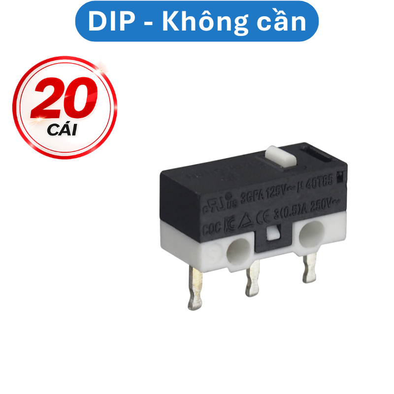 Công tắc hành trình KW - 10 1A 125V chân cắm PCB, hàn dây
