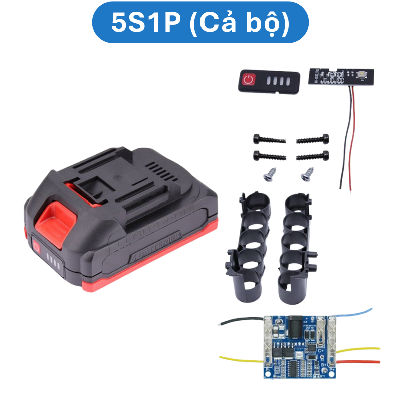 Vỏ pin dùng cho máy khoan Makita, 5S 21V, chỉ vỏ hoặc cả bộ