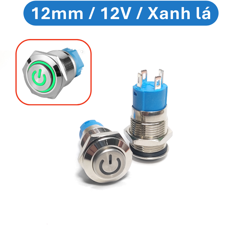 Nút nhấn chống nước đầu cao ( nhấn nhả/reset ) lỗ khoét 12mm/16mm/19mm/22mm