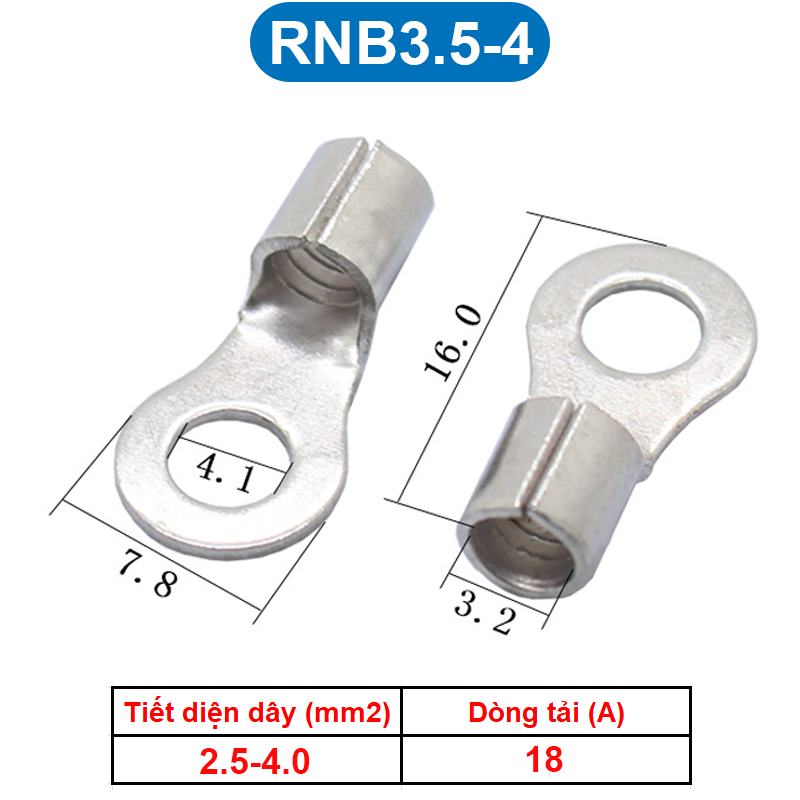 Đầu Cos tròn trần đồng thau, cốt khuyên, cốt tròn trần RNB