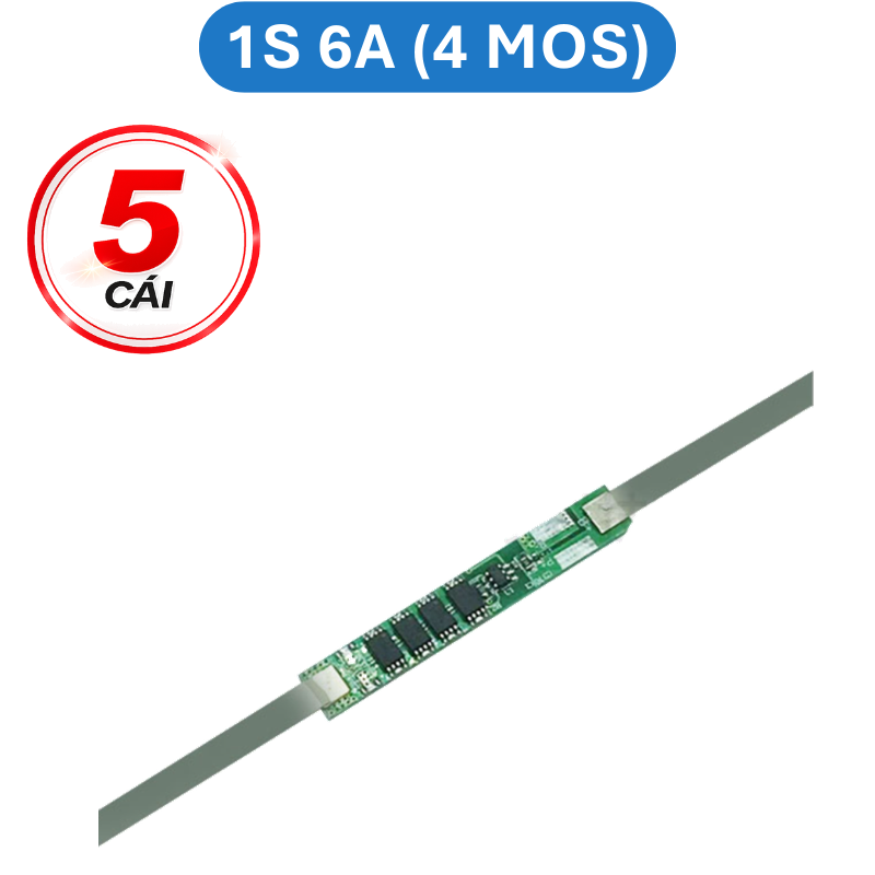 Mạch bảo vệ pin Lithium 1S 3.7V 2A - 9A (1 - 6 MOS) có hàn kẽm sẵn