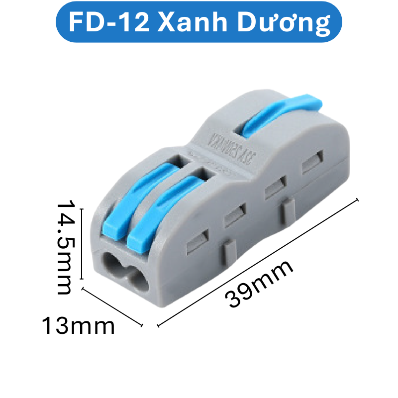 (2 Cái) Cút nối dây điện nhanh chiu nhiệt nhiều cổng FD