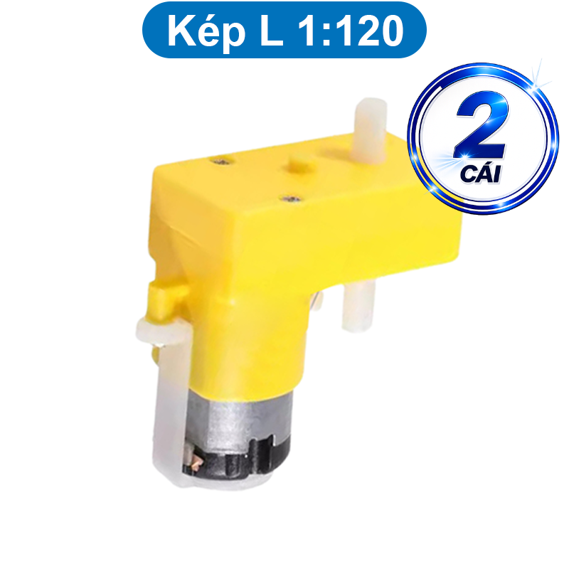 Động cơ giảm tốc chuyên gắn bánh xe DIY, hai màu sắc vàng / xanh