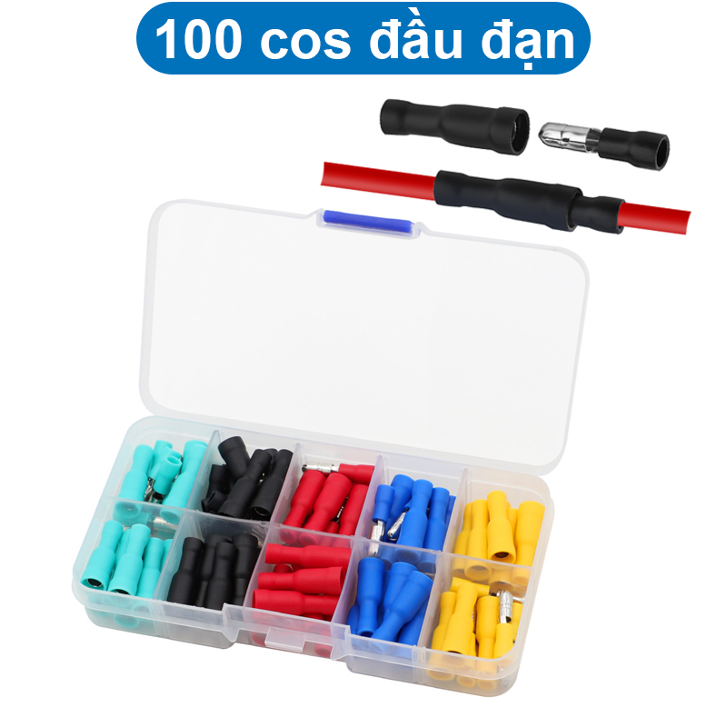 Hộp đầu cos đủ loại, cos ghim, nhét, Y, tròn, nối T, xoắn tiện dụng