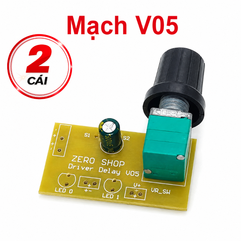 Mạch Delay 0 - 8s V05 (Nhả Delay - nhấn Nút )