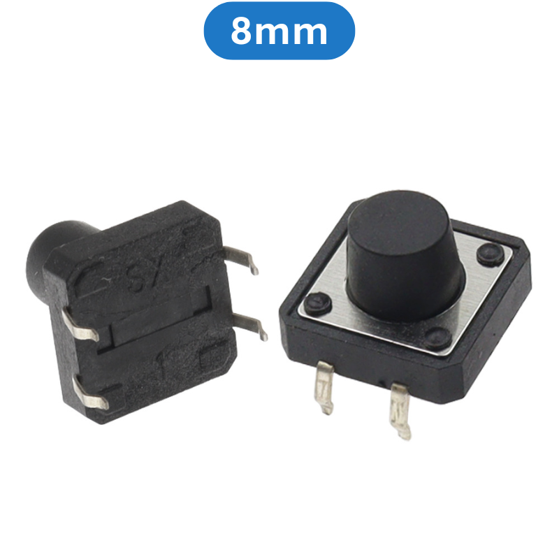 (20 Cái) Nút nhấn 12x12mm 4 chân cắm đứng cao 4.3 - 20mm
