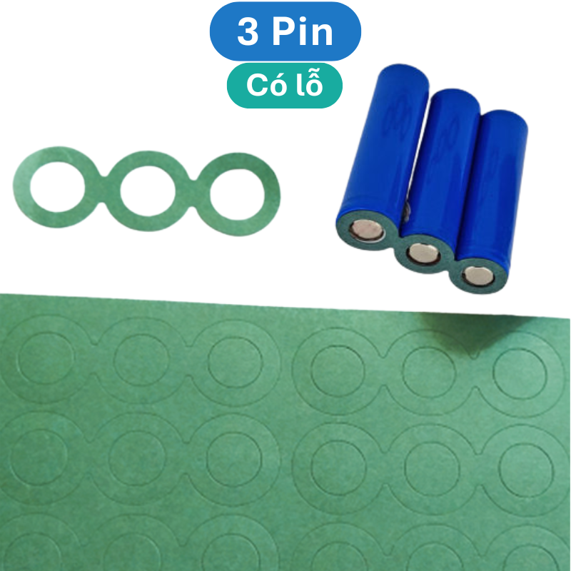 (50 miếng) giấy dán cách điện, cách nhiệt đầu pin 18650