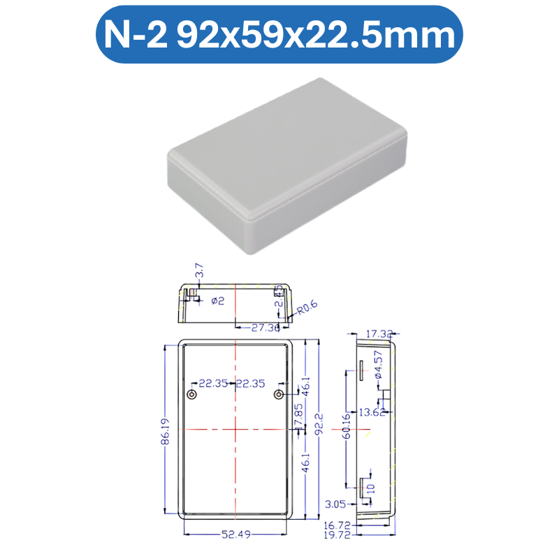 Hộp nhựa ABS, hộp đựng linh kiện, hộp nhựa kỹ thuật