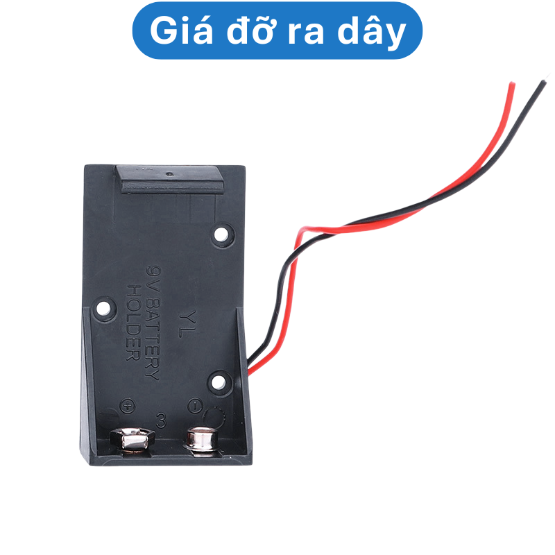 Đế ra dây pin vuông 9V