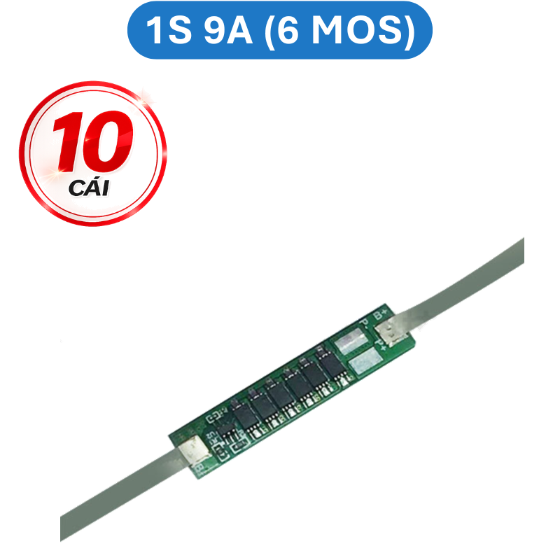 Mạch bảo vệ pin Lithium 1S 3.7V 2A - 9A (1 - 6 MOS) có hàn kẽm sẵn