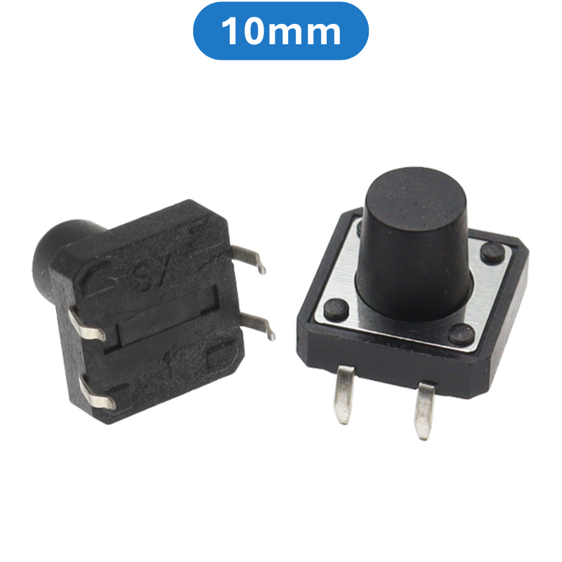 (20 Cái) Nút nhấn 12x12mm 4 chân cắm đứng cao 4.3 - 20mm