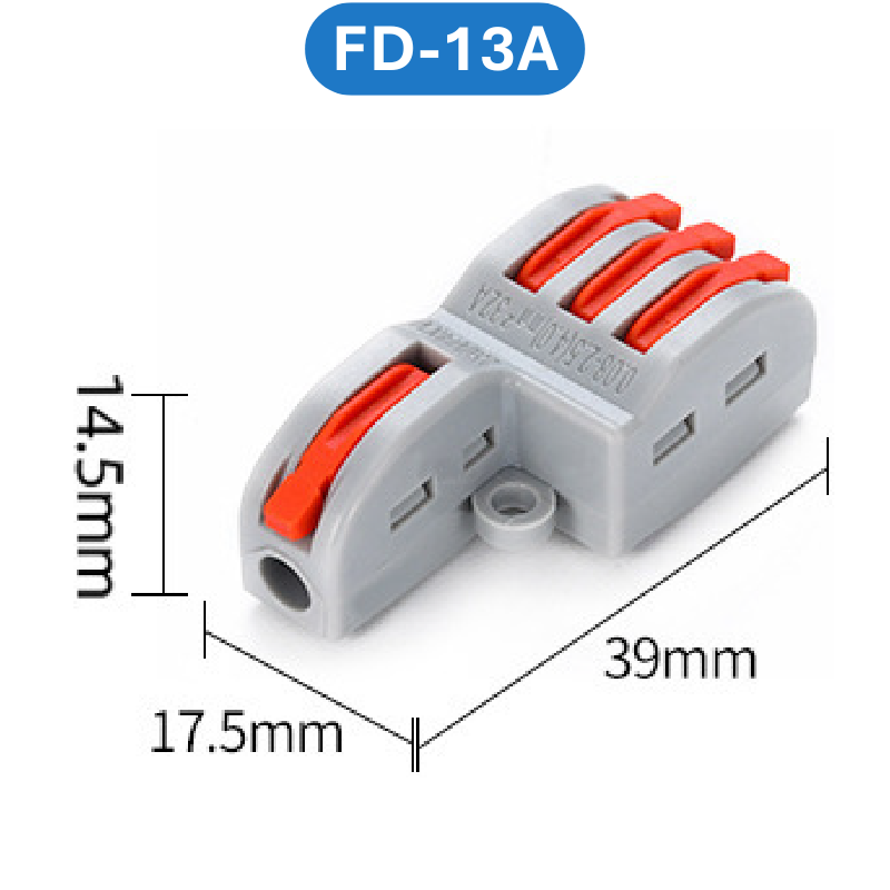 (2 Cái) Cút nối dây điện nhanh chiu nhiệt nhiều cổng FD