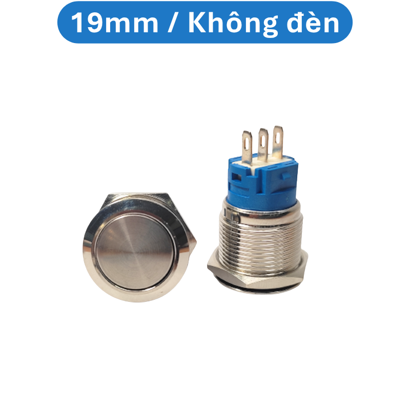 Nút nhấn chống nước đầu bằng ( Nhấn Giữ - Khóa ) lỗ khoét 12mm/16mm/19mm/22mm
