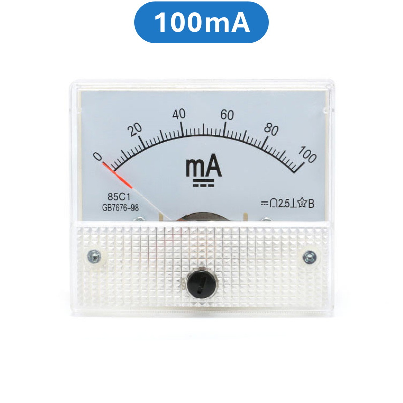 Ampe kế kim hiển thị dòng điện DC 1mA - 20A