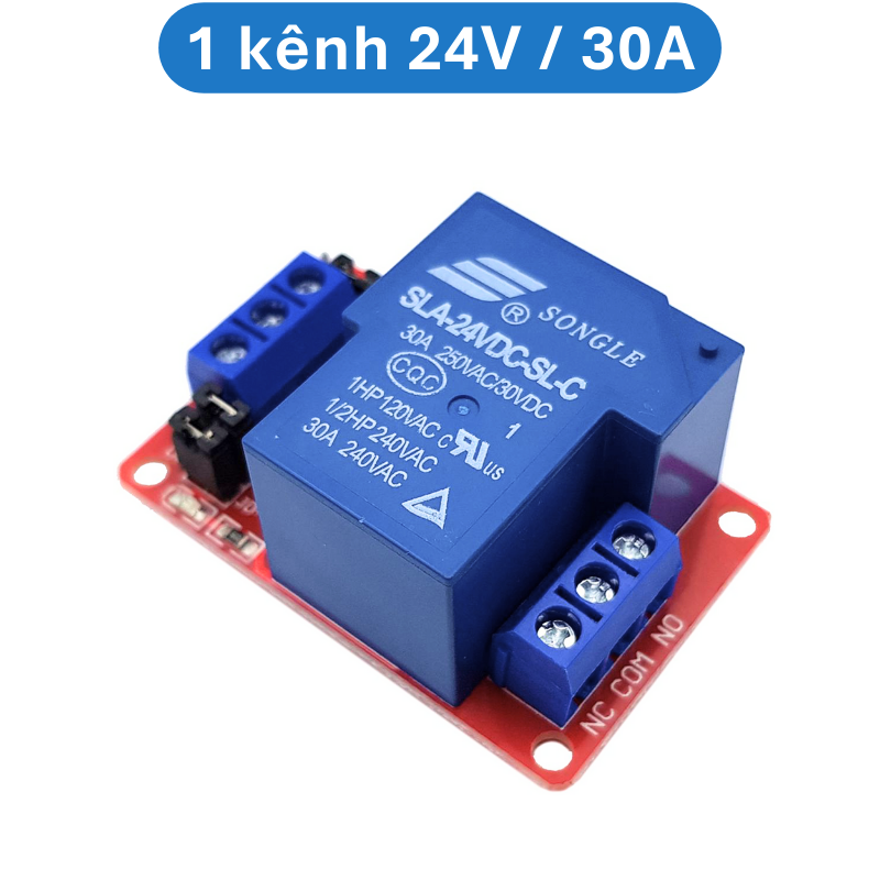 Mạch relay opto cách ly 1 - 8 kênh kích ( H/L) 5V/12V/24V - 10A/30A