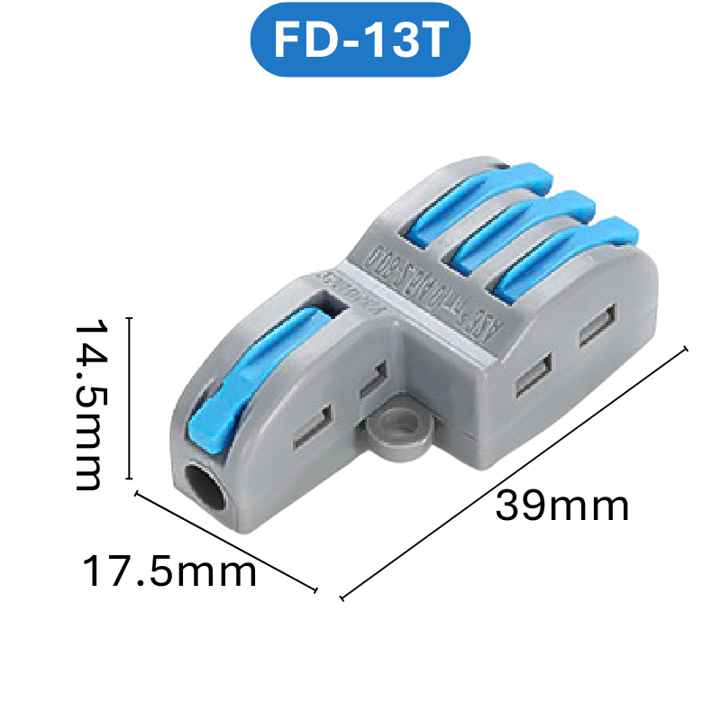 (2 Cái) Cút nối dây điện nhanh chiu nhiệt nhiều cổng FD