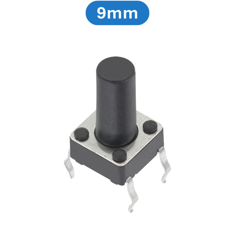 (20 Cái) Nút nhấn 6x6mm 4 chân cắm DIP cao 4.3 - 15mm