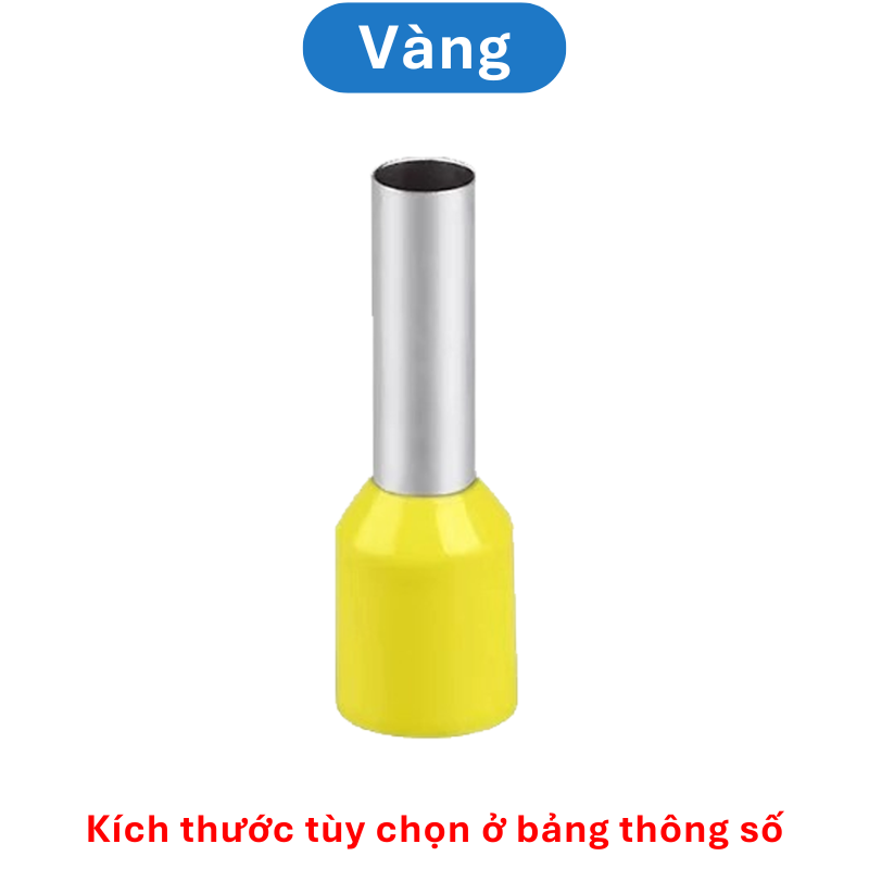 (100 Cái) Đầu cos rỗng đủ loại VE đầu cos dây điện, pin rỗng dây điện 0.5mm2 đến 10mm2