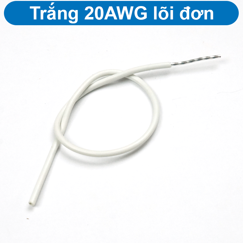 (10 mét) Dây điện PVC, 1 lõi đồng si chì, nhiều lõi mạ thiếc, 20-22AWG