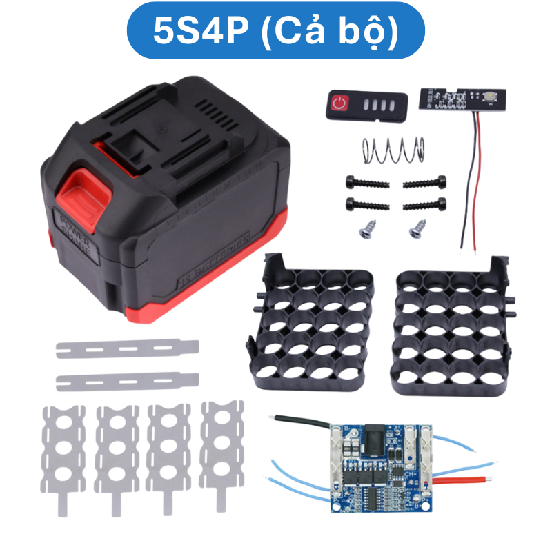 Vỏ pin dùng cho máy khoan Makita, 5S 21V, chỉ vỏ hoặc cả bộ