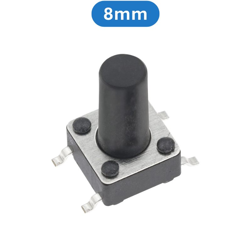 (20 Cái) Nút nhấn 6x6mm 4 chân dán SMD cao 4.3 - 15mm