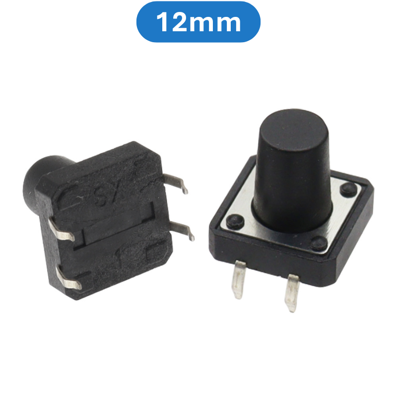 (20 Cái) Nút nhấn 12x12mm 4 chân cắm đứng cao 4.3 - 20mm