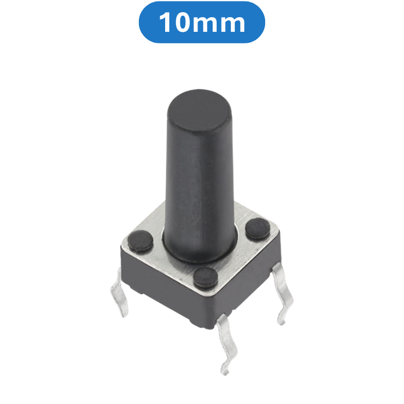 (20 Cái) Nút nhấn 6x6mm 4 chân cắm DIP cao 4.3 - 15mm