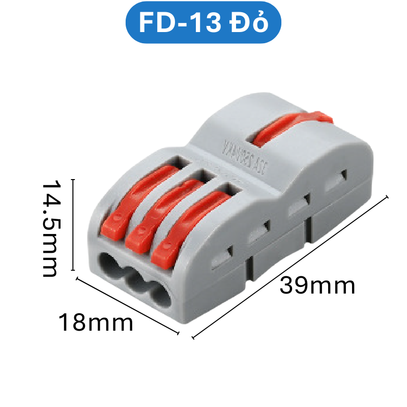 (2 Cái) Cút nối dây điện nhanh chiu nhiệt nhiều cổng FD