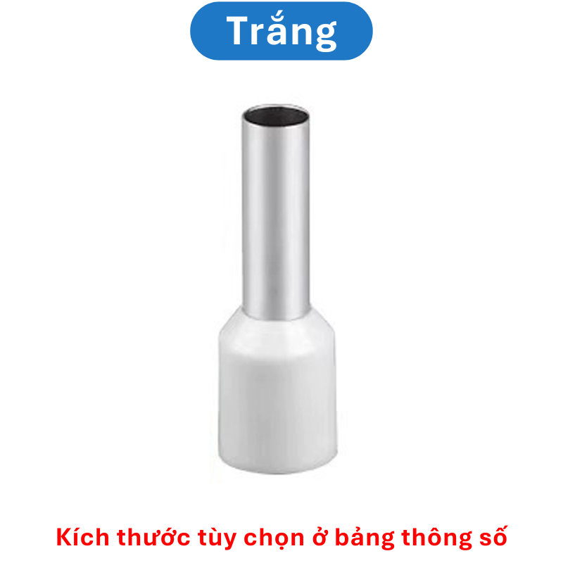 (100 Cái) Đầu cos rỗng đủ loại VE đầu cos dây điện, pin rỗng dây điện 0.5mm2 đến 10mm2
