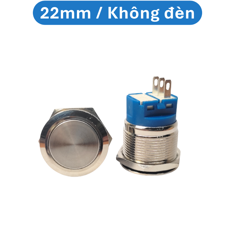 Nút nhấn chống nước đầu bằng ( Nhấn Giữ - Khóa ) lỗ khoét 12mm/16mm/19mm/22mm