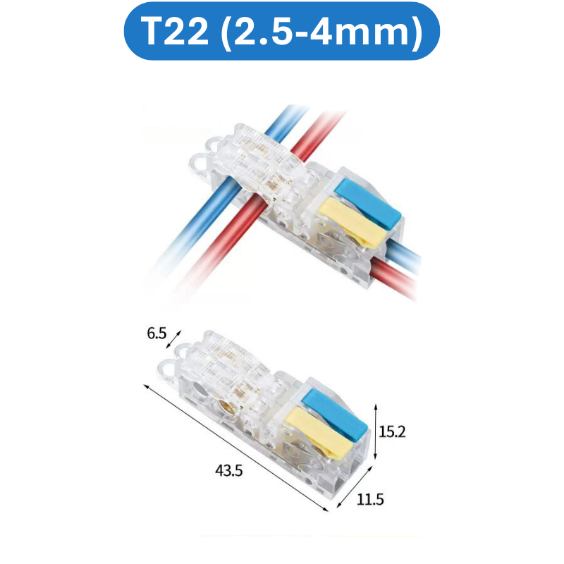 (2 Cái) Cút nối dây điện nhanh chữ T 32A Cho dây 0.5 - 5mm2