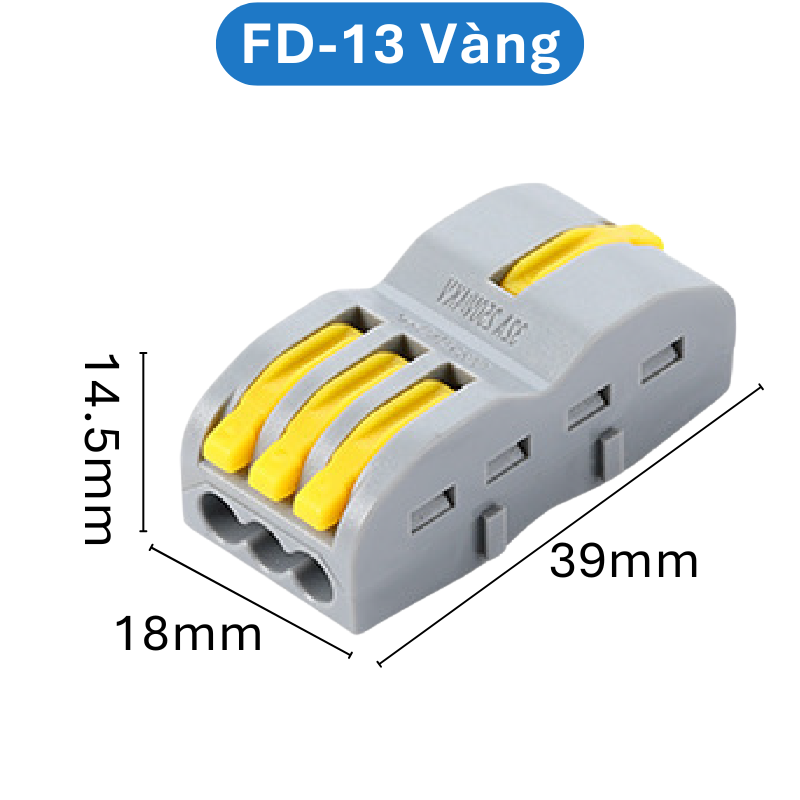 (2 Cái) Cút nối dây điện nhanh chiu nhiệt nhiều cổng FD